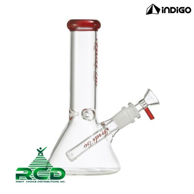 WATER PIPE INDIGO WITH PINCH COLOR MOUTHPIECE AND VERTICALLY STILTED DOWN STEM WPI1500 1CT